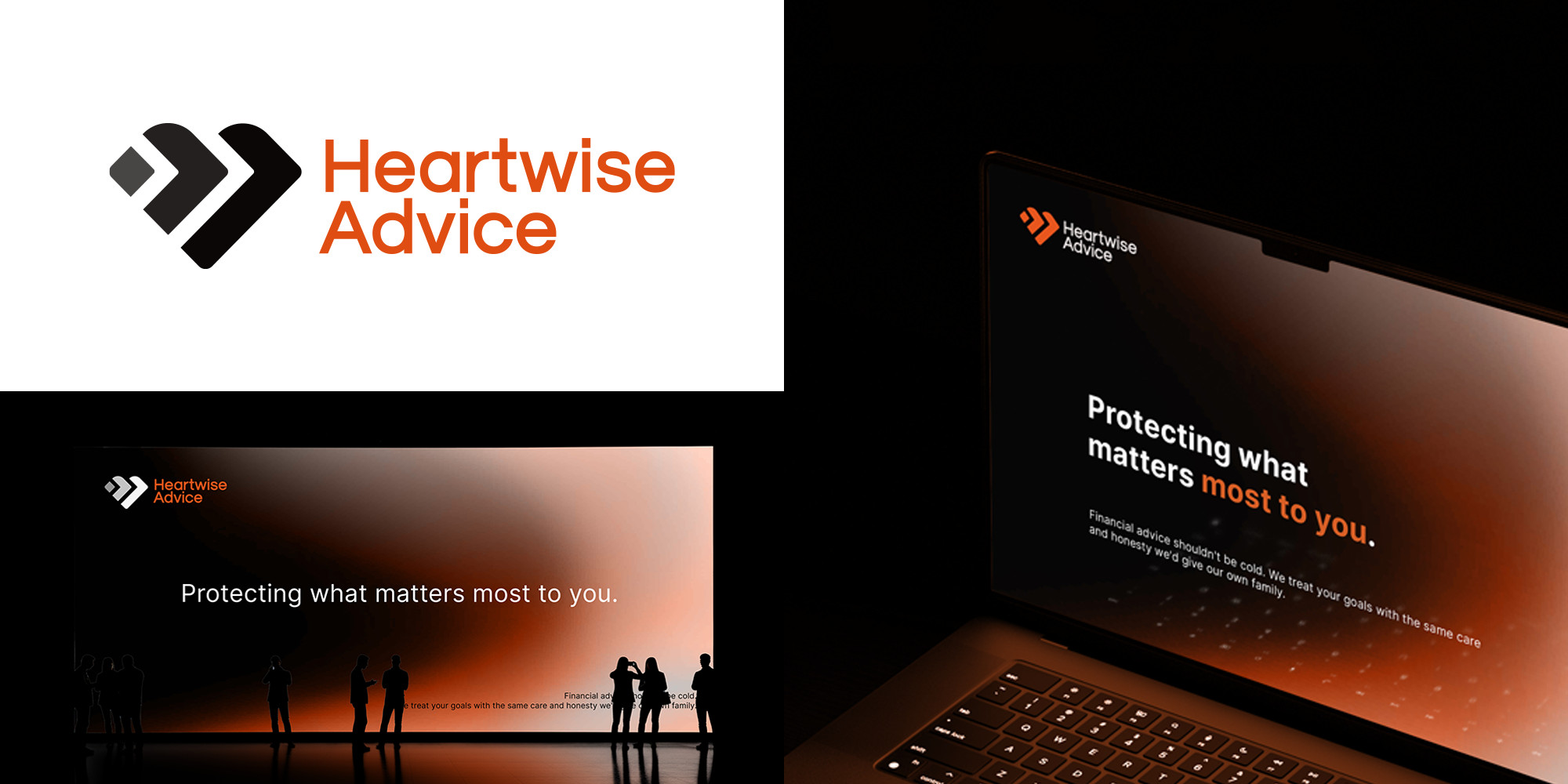 Heartwise Advice financial advice logo design brand identity samadara gangue
